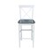International Concepts X-back BarHeight Stool, 30" Seat Height, White/Heather Gray S05-6133 - alternate 2